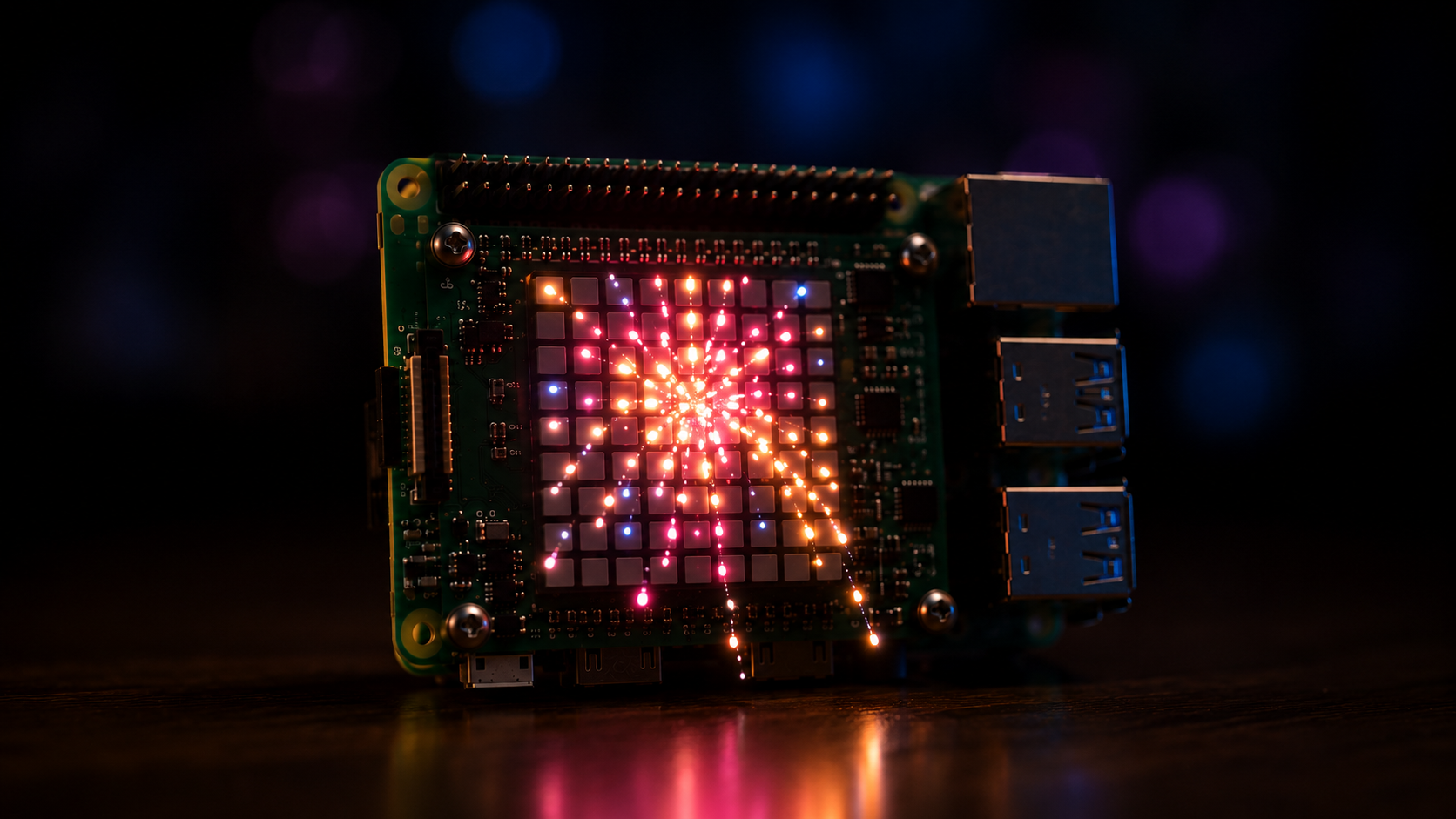 Particle Fireworks on the Sense HAT